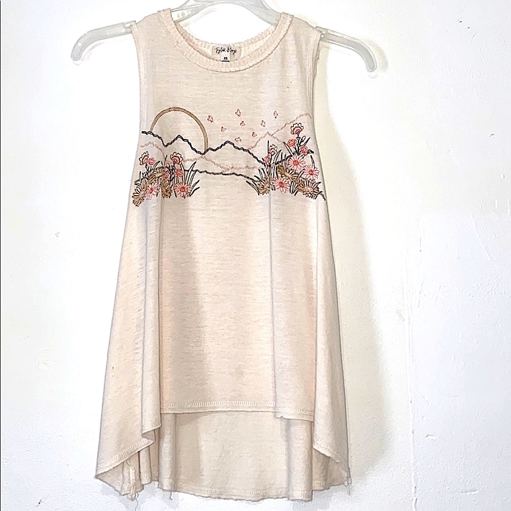 Embroidered tank top